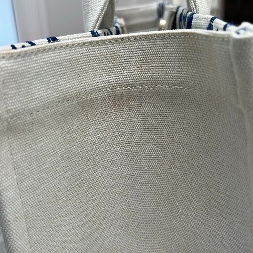 Sandro Blue and Cream “Book Tote Bag” - Picture 6 of 10
